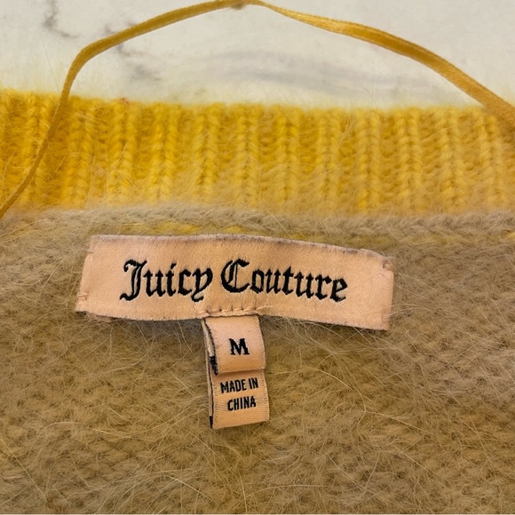 Juicy Couture 💛 Angora Sweater in Yellow & Tan Size M - Picture 5 of 9